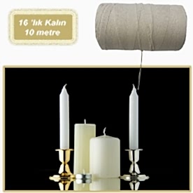 Resim Mum Fitili 16 numara Kalın 10mt Mumsuz 