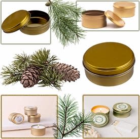 Resim Teneke Kutu Gold Yuvarlak 1 adet