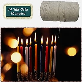 Resim Mum Fitili 14 numara Orta 10mt Mumsuz 
