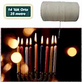 Resim Mum Fitili 14 numara Orta 25mt Mumsuz 