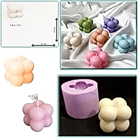Resim Mini Bubble Mum ve Sabun Silikon Kalıbı Tekli 