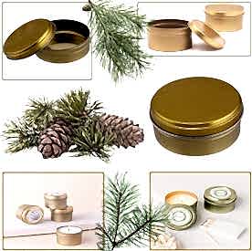 Resim Teneke Kutu Gold Yuvarlak 10 adet