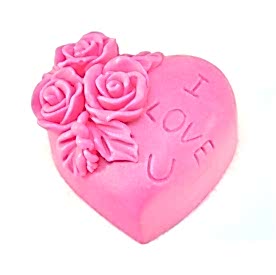 Resim I Love You  Kalp Silikon Mum Kalıbı