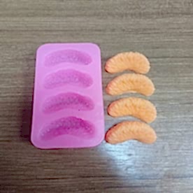 Resim 4'lü Mandalina Silikon Mum Kalıbı
