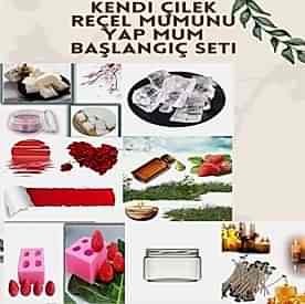 Resim Kendi Çilek Reçel Mumunu Yap Mum Başlangıç Seti