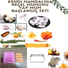 Resim Kendi Mandalina Reçel Mumunu Yap Mum Başlangıç Seti